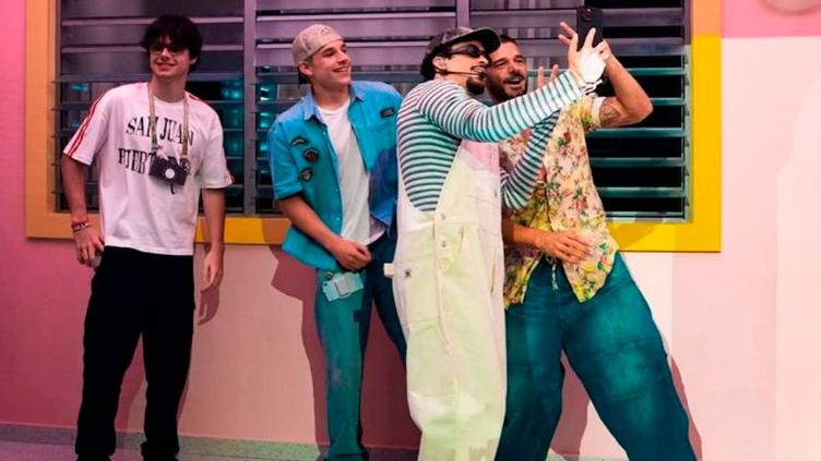 Ricky Martin y sus hijos sorprendieron en el show de Bad Bunny