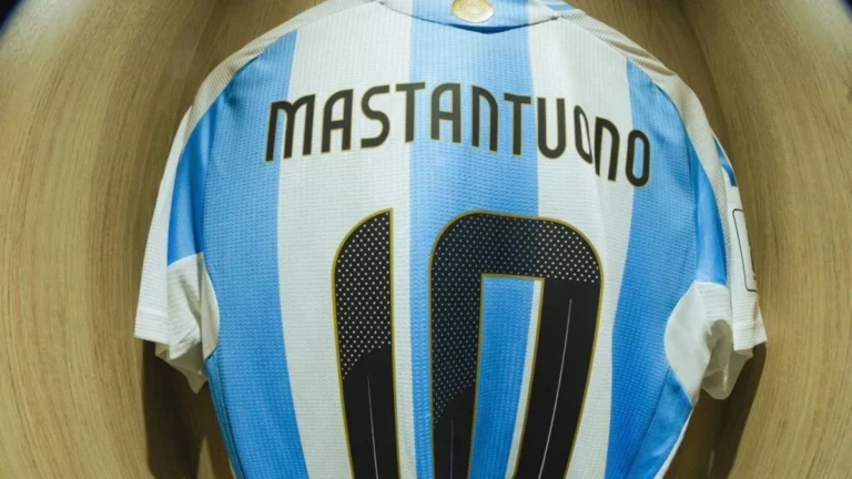 Mastantuono usará la 10 de la Selección por la ausencia de Messi